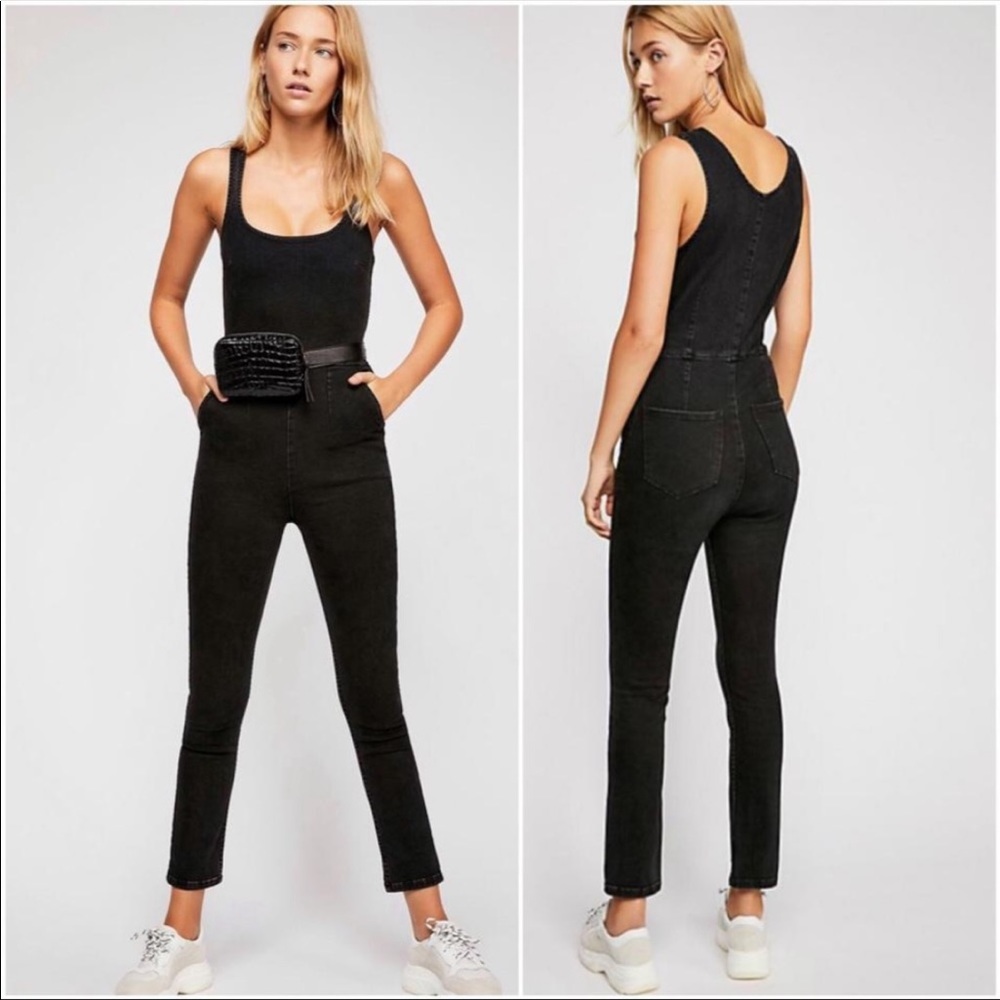 Free People Scarlett Denim Jumpsuit
